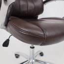 Кресло поворотное KING A, натуральная кожа, темно-коричневый